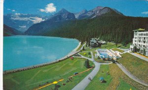 Canada Lake Louise Victoria Glacier and Chateau Grounds Banff National Park A...