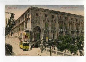 271295 ITALY PALERMO TRAM Archbishop's Palace Vintage postcard