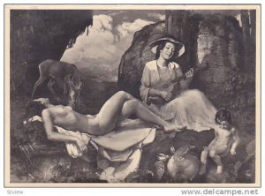 RP; German NAZI Era Art, Nude Woman and child,  Karl Truppel, Jugend, Haus de...