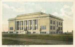 Postcard Arizona Yuma High School roadside Boers 1920s  Commercialchrome 23-4765