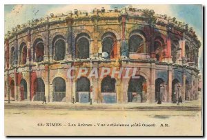 Old Postcard Nimes Les Arenes external West Coast View