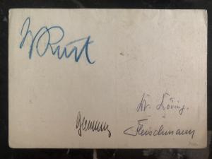 1938 Haida Sudetenland Germany Provisional cancel Postcard cover returned home