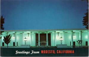 postcard Greetings from Modesto, California - Modesto-Stanislaus Public Library