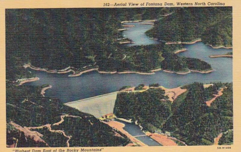 North Carolina Aerial View Of Fontana Dam Curteich