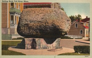 Rolling Rock Historical Interest Fall River Massachusetts MA Vintage Postcard
