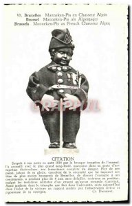 Old Postcard Brussels Manneken Pis in Alpine Hunter