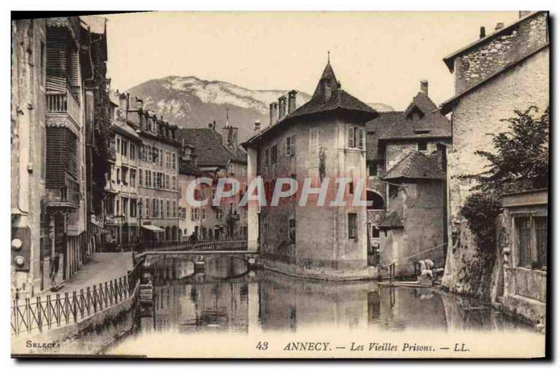 VINTAGE POSTCARD Annecy Prison old prisons