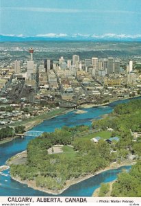 CALGARY, Alberta, 1940-90s; Unique View Of Calgary