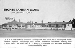 Bronze Lantern Motel Davenport, Iowa  