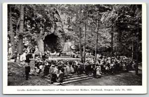 Portland Oregon~Grotto Dedication Crowd~Sanctuary of Sorrowful Mother~July 1925