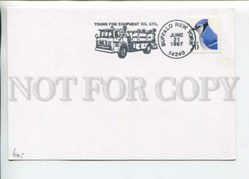 450927 USA 1997 year fire brigade bird on buffalo new york stamp