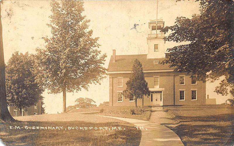 Bucksport ME E. M. C. Seminary in 1925 Real Photo RPPC Postcard