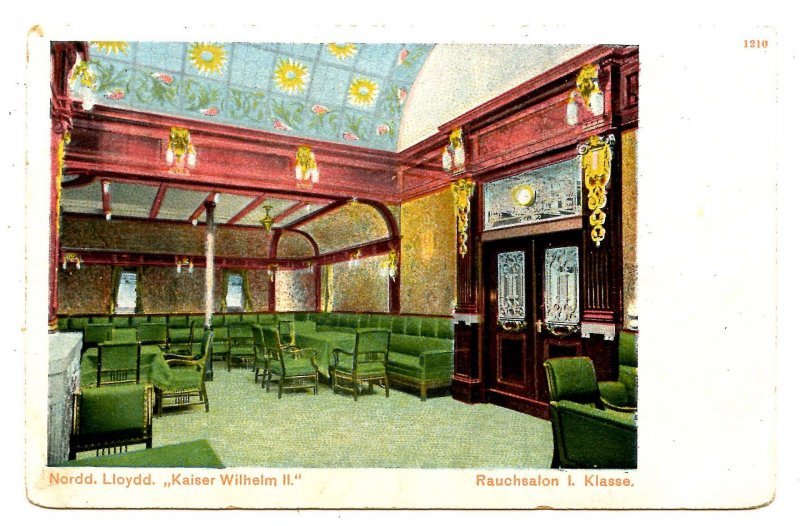 Norddeutscher Lloyd - Kaiser Wilhelm II First Class Smoking Room