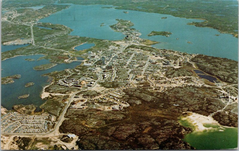 Yellowknife Northwest Territories NWT Aerial View c1986 Vintage Postcard E76