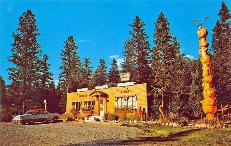 Radium B. C. Canada Junction Coffee Counter Roadside Drive-In Postcard