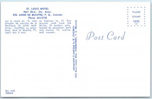 1962 Quebec, Canada St. Louis Motel Roadside Mid Mod Sign Neon Schermer PC A256