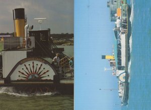 Paddle Steamers At Kingswear Castle River Medway 1994 2x Postcard s