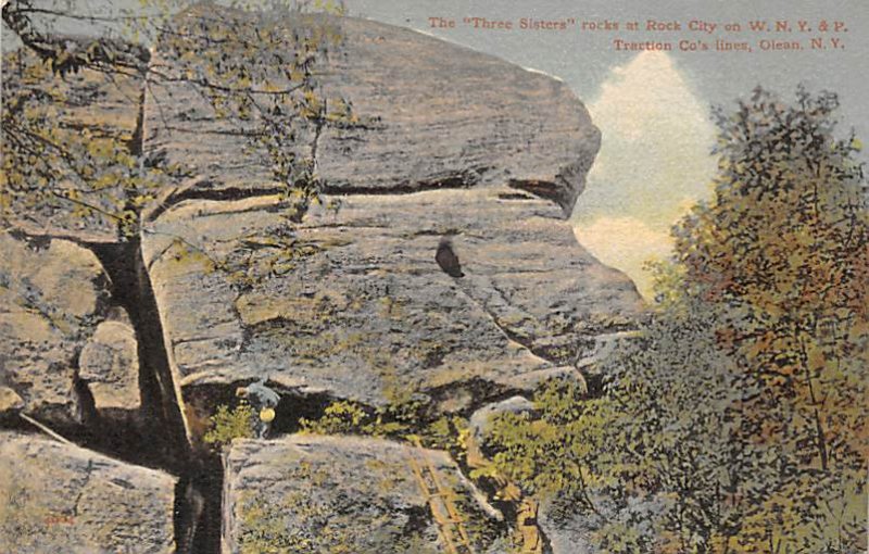 The three sisters rocks at Rock city on WN Y & P Olean, NY, USA D.P.O. , Disc...