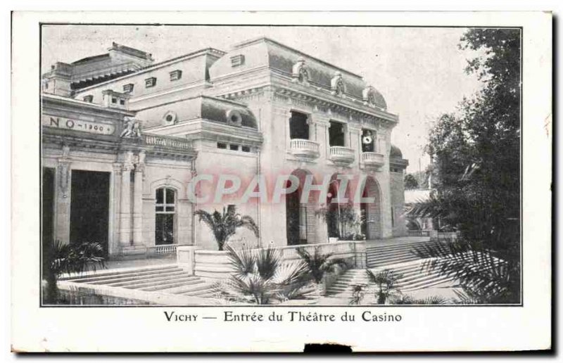 Old Postcard Vichy Entree Theater of the Casino