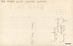 1916 Large Auto Woman Driver RPPC real photo postcard 8548