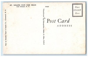 c1950's Mt. Sunapee State Park Beach Lake Sunapee New Hampshire NH Postcard 