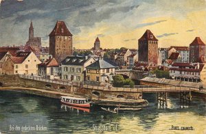Vintage Postcard Covered Bridges Of Strasbourg France Bei Den Gedeckten Brucken