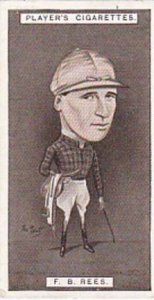 Player Vintage Cigarette Card Racing Caricatures 1925 No 30 F B Rees