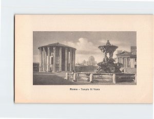 Postcard Tempio di Vesta Rome Italy