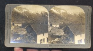 REAL PHOTO HARDANGER NORWAY NORGE TALHEIMS MOUNTAINS STEREOVIEW CARD