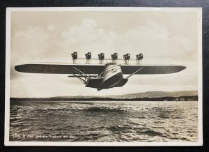 Original Mint Dornier DOX Largest Seaplane Of The World Taking Off RPPC Postcard