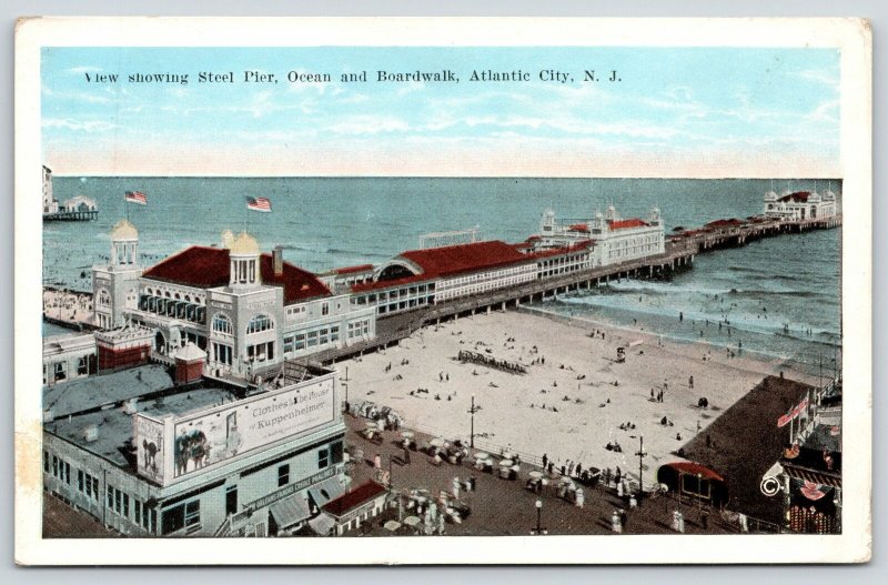 Atlantic City NJ~Steel Pier~New Orleans Pralines Shop~Cats Paw Billboard~1920s 