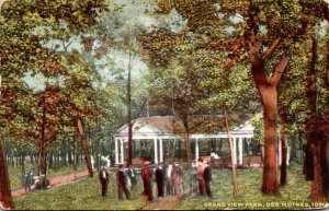 Iowa Des Moines Scene In Grand View Park 1909