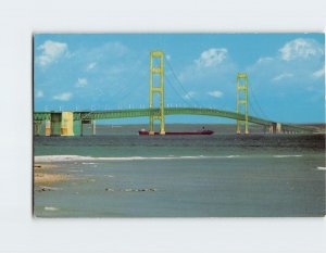 Postcard Mackinac Bridge, Michigan