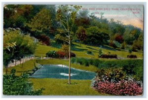 1908 Hill Side John Ball Park Grand Rapids Michigan MI Antique Posted Postcard