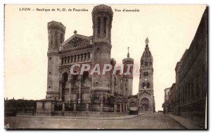 Lyon - Basilica of Our Lady of Fourviere - View D & # 39ensemble - Old Postcard