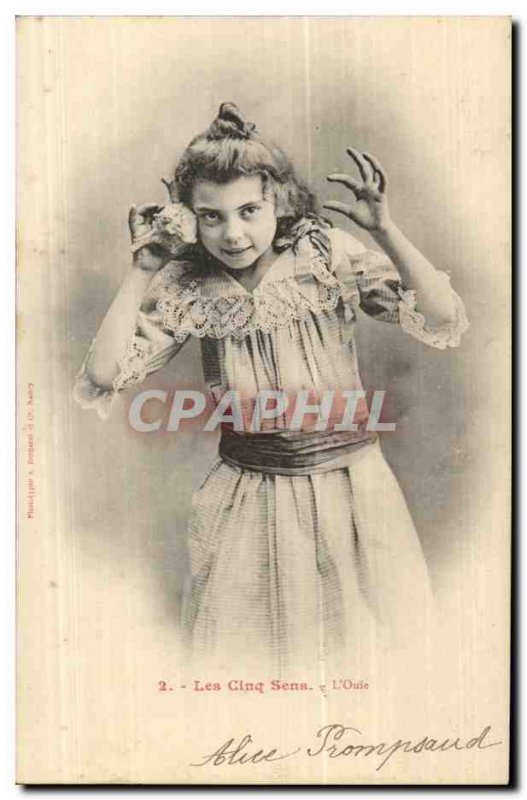 Fantasy - Child - The Five Senses - Old Postcard