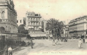 Algeria Alger Place de la Republique Vintage Postcard 04.51