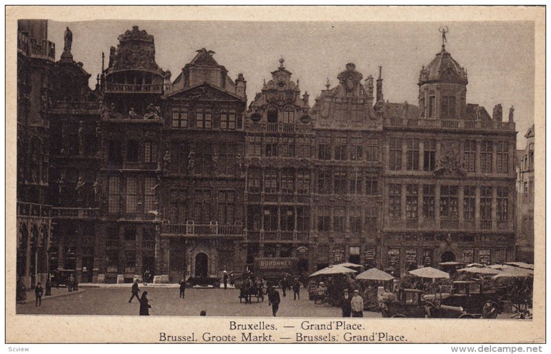 Grand' Place, Store Fronts, BRUXELLES, Belgium, 1910-1920s