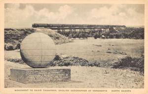 Verendrye North Dakota Thompson Monument Street View Antique Postcard K98756