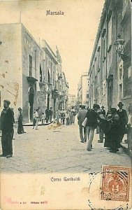 09550 - VINTAGE POSTCARD - DRILLS: MARSALA - COURSE GARIBALDI-