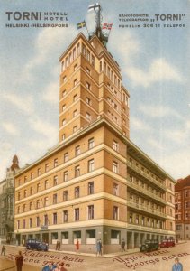 Torni Hotel Helsinki Finland Old Postcard