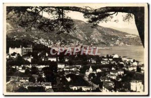 Old Postcard Menton General view taken of Cap Martin