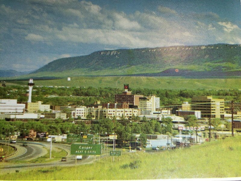 Vintage Postcard Casper Wyoming Casper Mountain Highway 20-26 1988 unposted 768