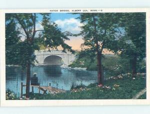 Unused Linen BRIDGE SCENE Albert Lea Minnesota MN H8142