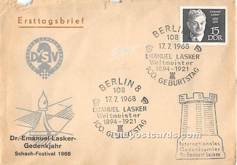 Schach Festival Berlin 1968 Chess Envelope 1968 