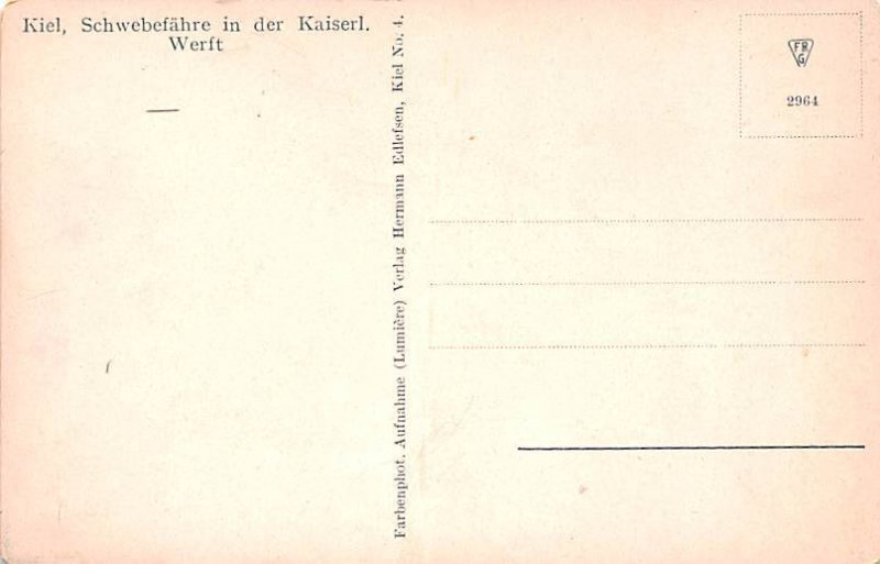 Schwebefahre in der Kaiserl Kiel Germany Unused 