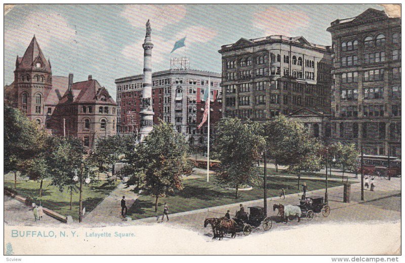 BUFFALO, New York, PU-1908; Lafayette Square