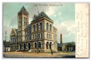 Post Office Building Williamsport Pennsylvania PA 1908 Rotograph DB Postcard R16