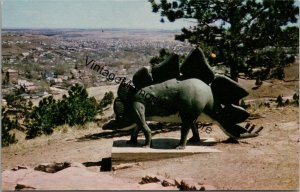 Stegosaurus Dinosaur Park Rapid City South Dakota Postcard PC346