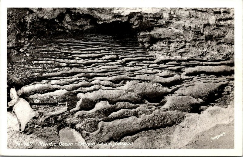 Vtg Atlantic Ocean Oregon Caves OR RPPC Real Photo Sawyers Postcard